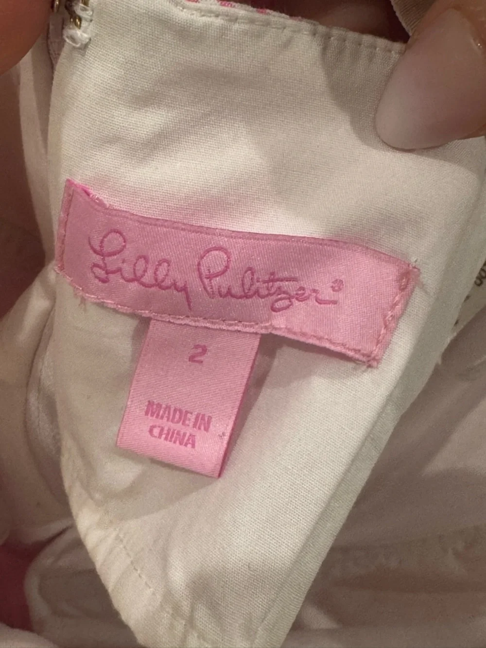 Lilly Pulitzer Pink and White Labeled Dress - Picture 3 of 5